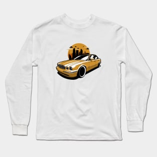 Yellow Orange XJ X350 City Skyline Long Sleeve T-Shirt